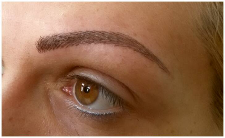 Osveženje boje nakon iscrtavanja obrva